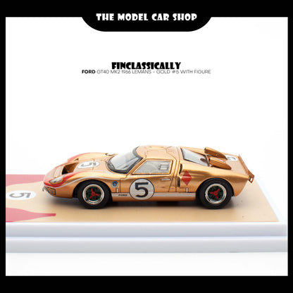 [Finclassically] Ford GT40 MK2 1966 LeMans - Gold #5 with Figure