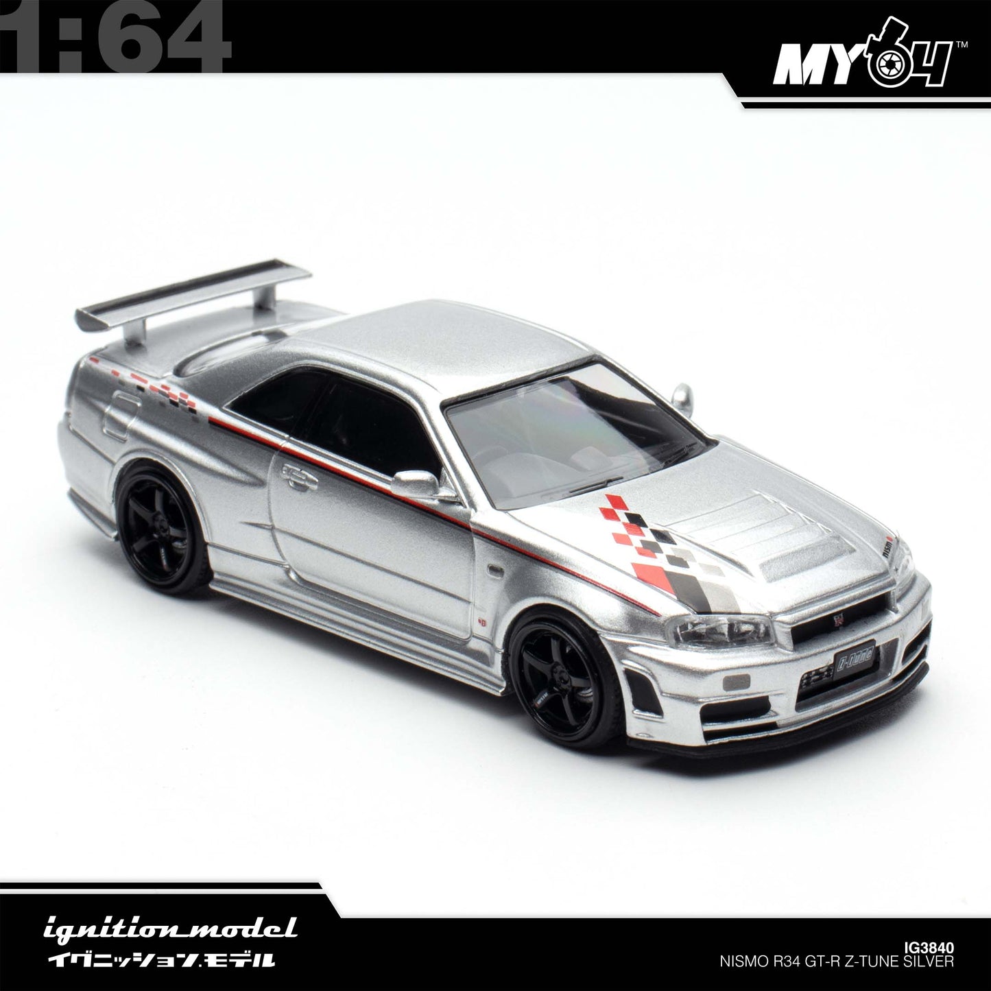 [Ignition Model] 1:64 Nismo Nissan Skyline R34 GT-R Z-Tune - Silver