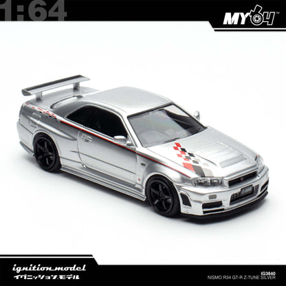 [Ignition Model] 1:64 Nismo Nissan Skyline R34 GT-R Z-Tune - Silver