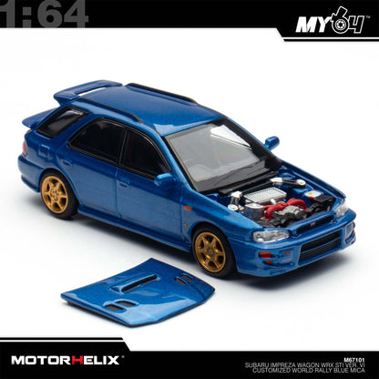 [Motorhelix] 1:64 Subaru lmpreza Wagon WRX STi Version VI - Customized World Rally Blue Mica