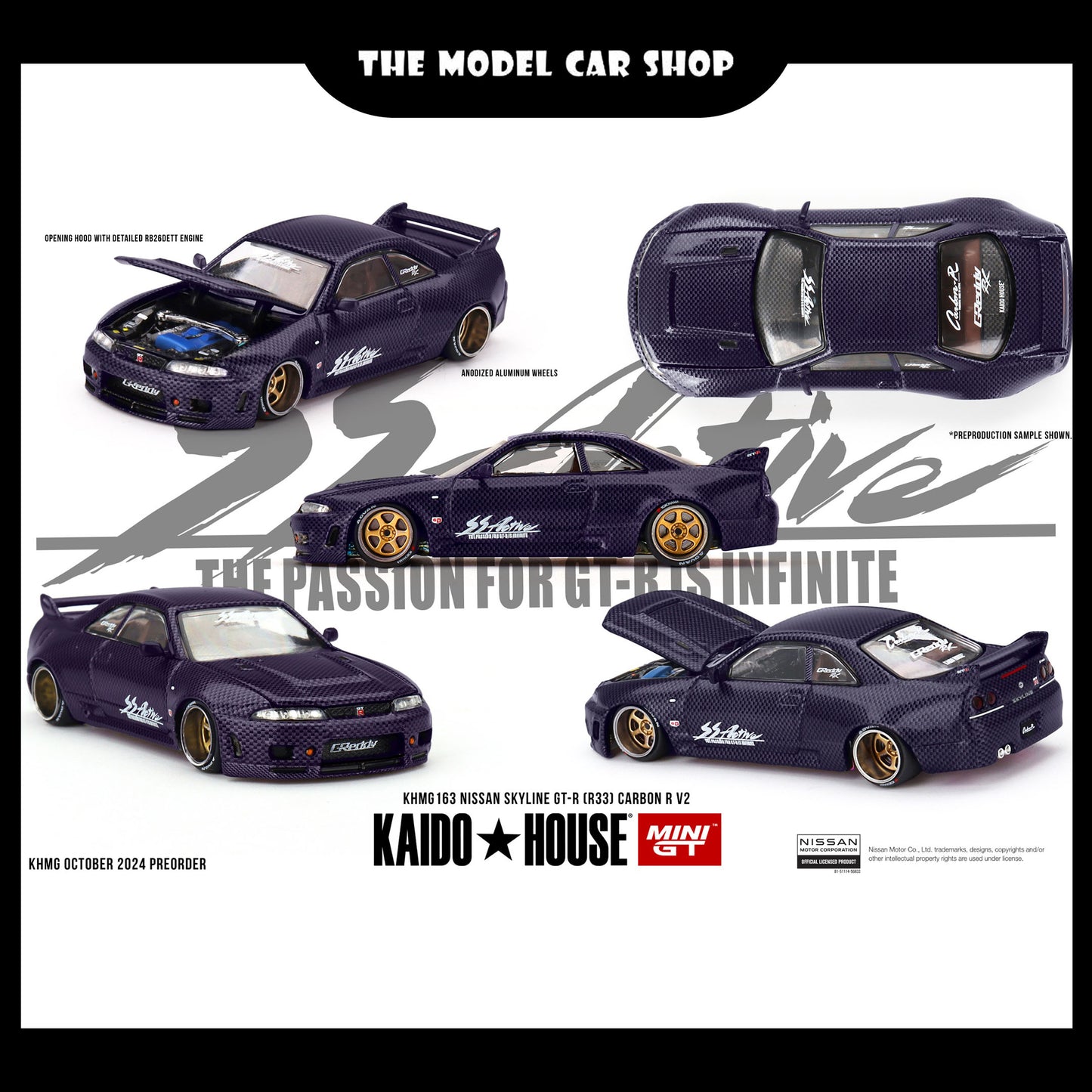 [Kaido House] Nissan Skyline GT-R (R33) Active Carbon R V2