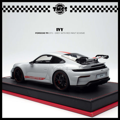 [IVY] 1:18 Porsche 911 GT3 - Grey With Red Paint Scheme