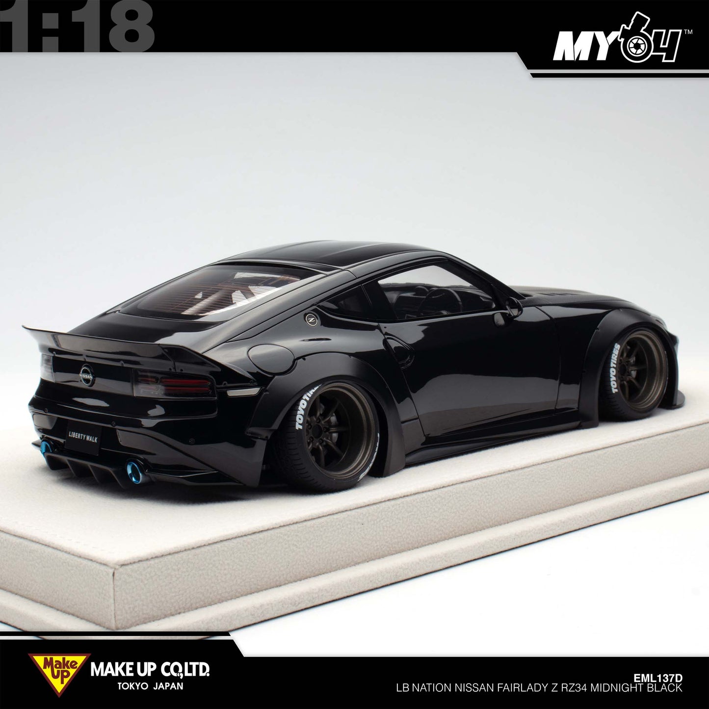[Make Up] 1:18 Edilion LB★Nation Nissan Fairlady Z RZ34 - Midnight Black
