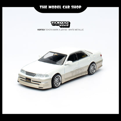 [Tarmac Works] VERTEX Toyota Mark II JZX100 - White Metallic (Chase Car Included)