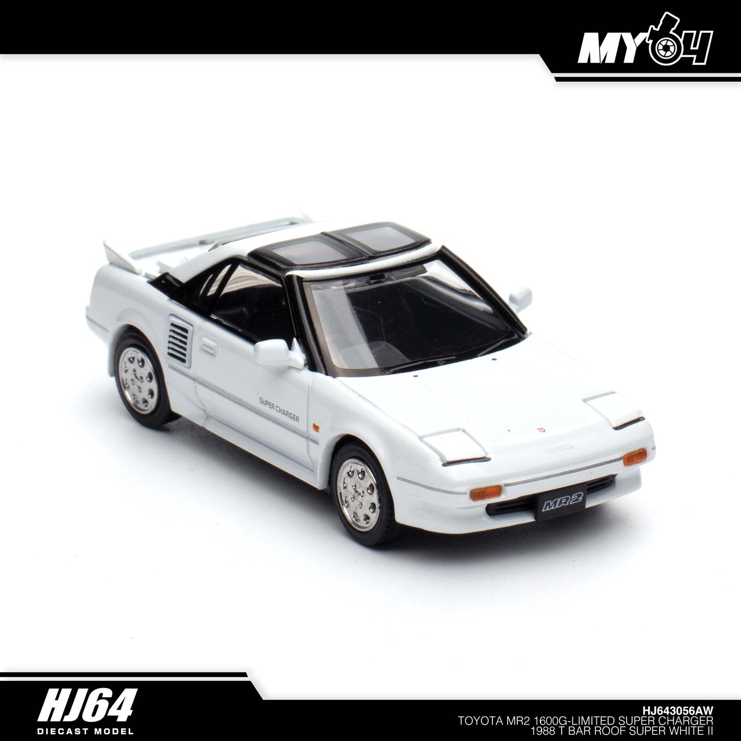 [Hobby Japan] Toyota MR2 1600G-LIMITED SUPER CHARGER 1988 T BAR ROOF - Super White II