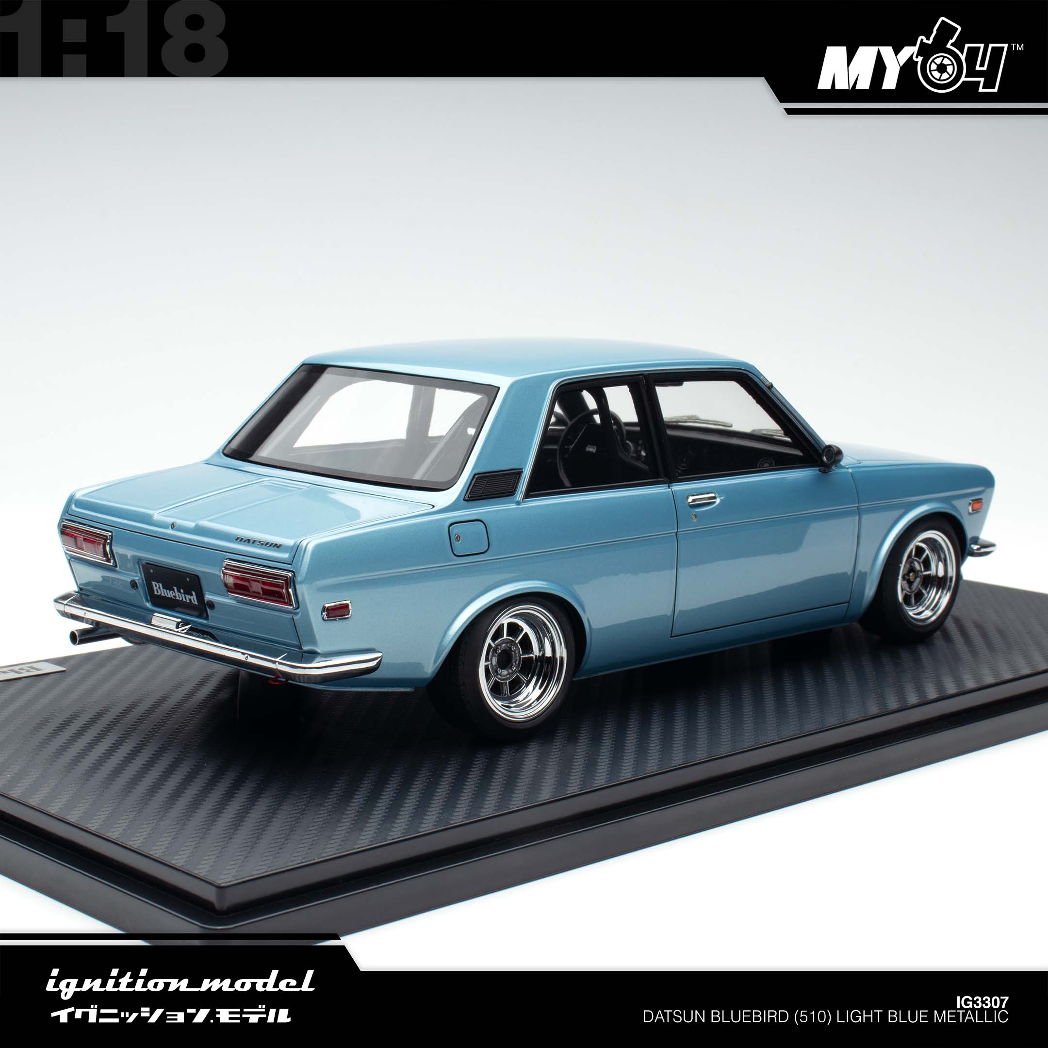eiji　　1/43 ignition model 　　Bluebird Ignition Model] Datsun Bluebird (510) - Light Blue Metallic | The
