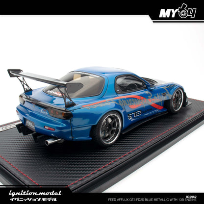 [Ignition Model] FEED Afflux GT3 (FD3S)- Blue Metallic With 13B Engine