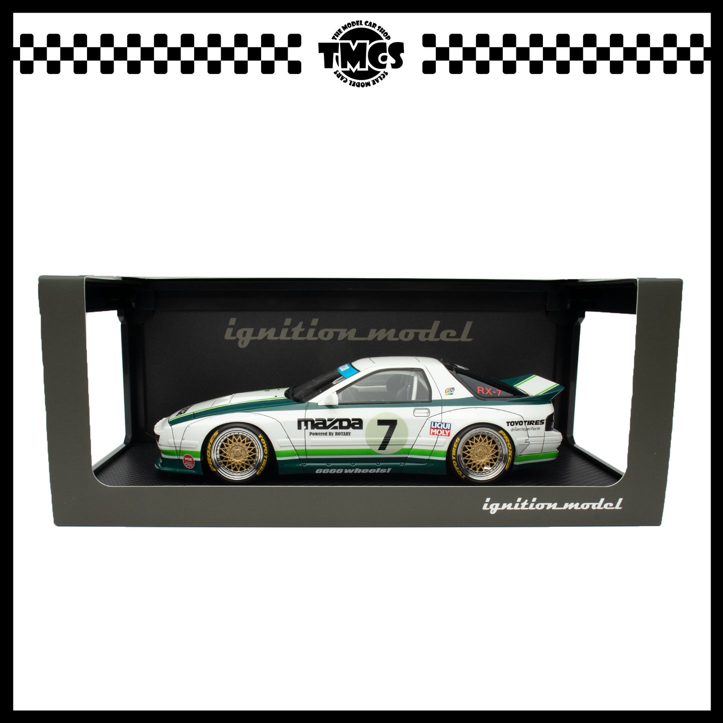 [Ignition Model] Pandem RX-7 (FC3S) - White/Green