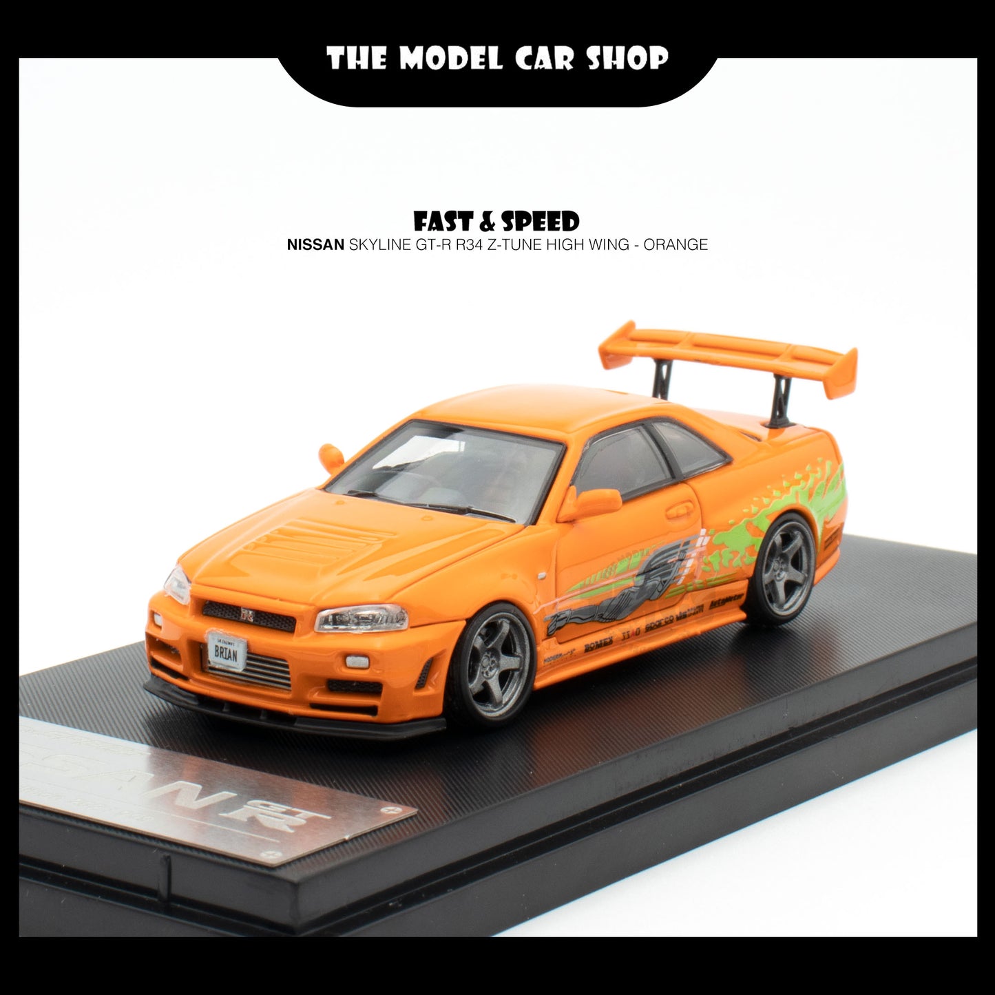 [Fast Speed] Nissan Skyline GT-R R34 Z-Tune - High Wing Orange