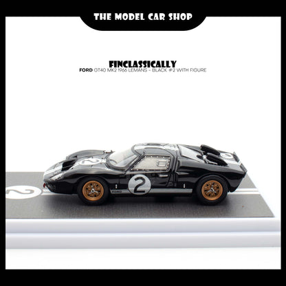 [Finclassically] Ford GT40 MK2 1966 LeMans - Black #2 with Figure