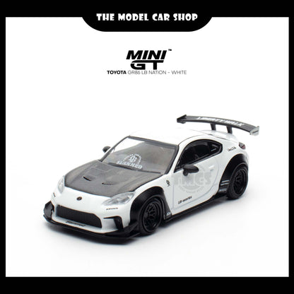 [MINI GT] Toyota GR86 LB★Nation - White