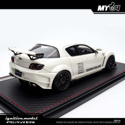 [Ignition Model] Mazda RX-8 (SE3P) RE Aneniya - Pearl White With Engine Display