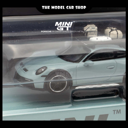 [MINI GT] Porsche 911 Dakar Shade Green Metallic Blister Packaging