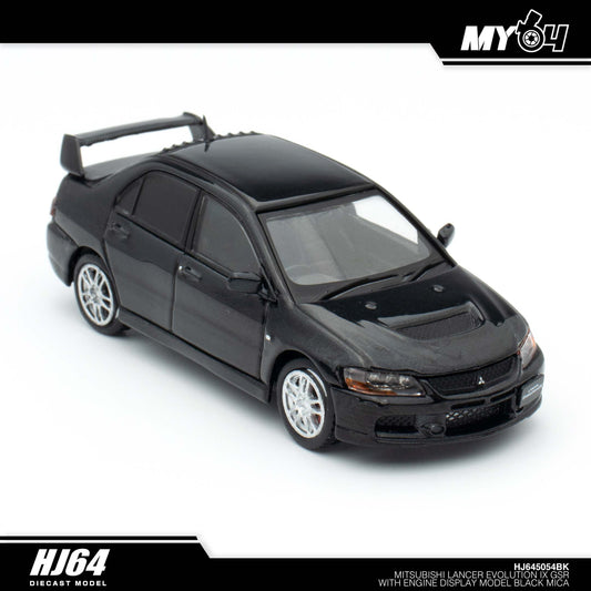 [Hobby Japan] Mitsubishi Lancer Evolution 9 GSR with Engine Display Model - Black Mica