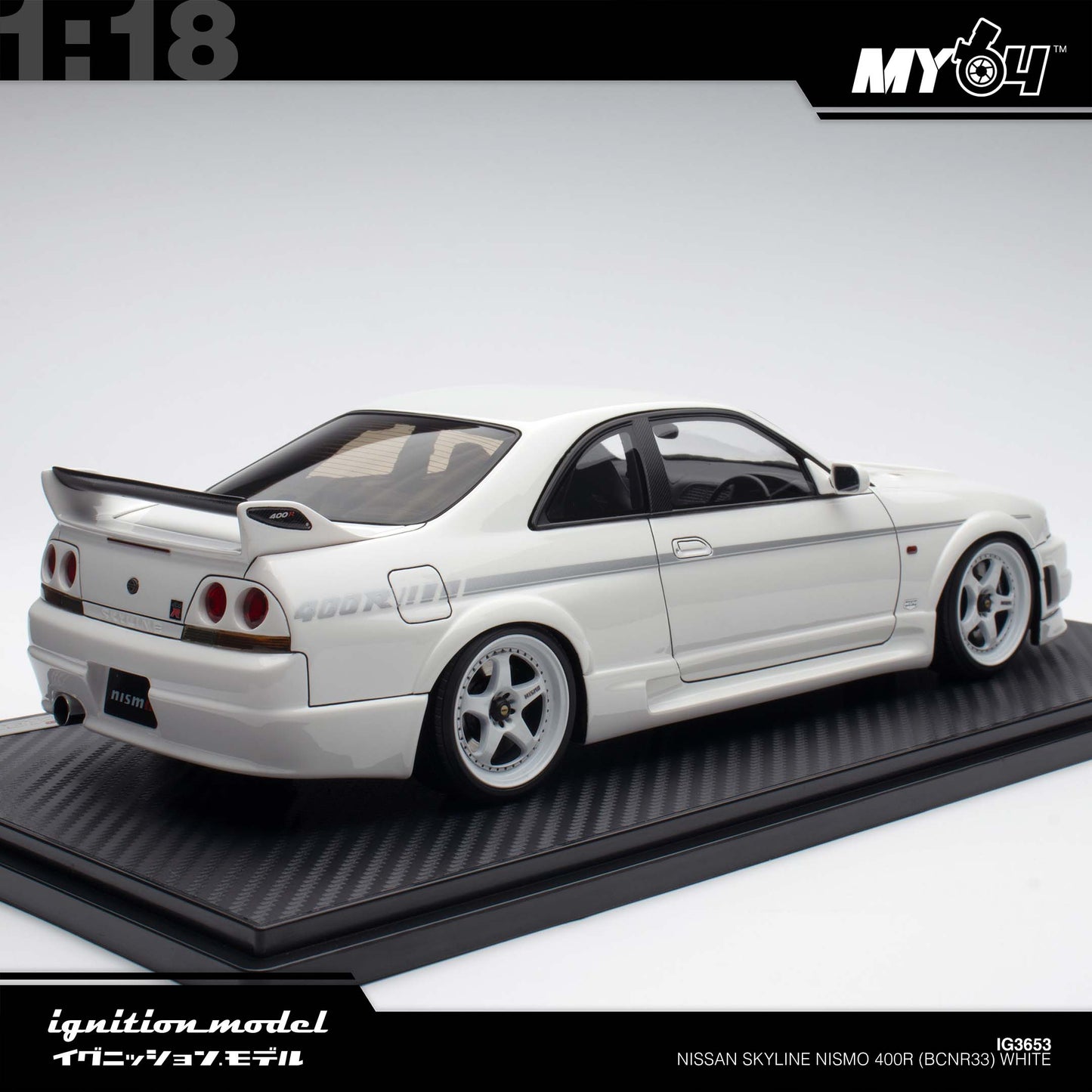 [Ignition Model] Nissan Skyline NISMO 400R (BCNR33) - White