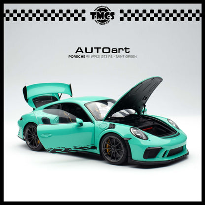 [Auto Art] 1:18 Porsche 911 (991.2) GT3 RS - Mint Green