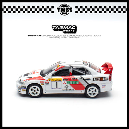 [Tarmac Works] 1:64 Mitsubishi Lancer Evolution IV Rallye Monte-Carlo 1997 Tommi Mäkinen /  Seppo Harjanne