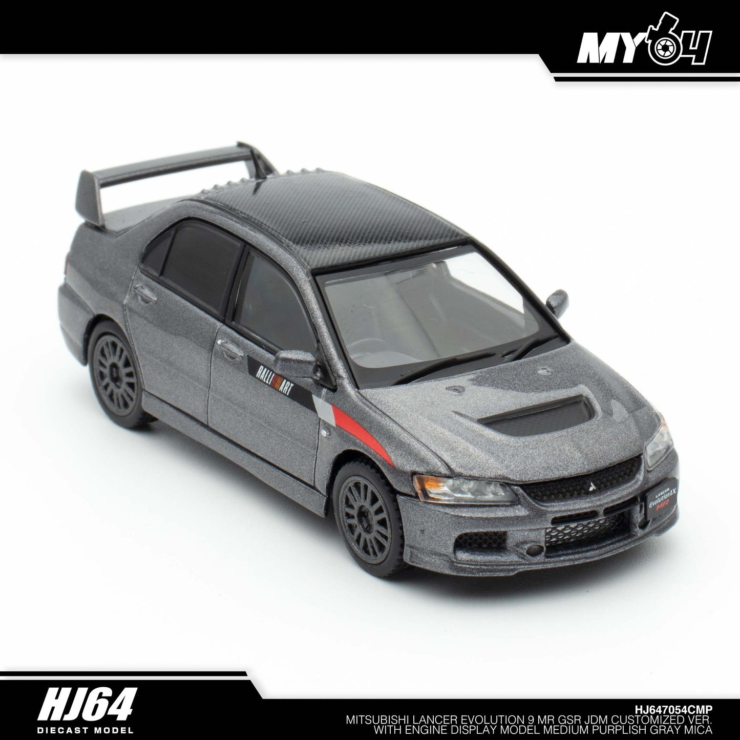 [Hobby Japan] Mitsubishi Lancer Evolution 9 MR GSR JDM Customized Version with Engine Display Model