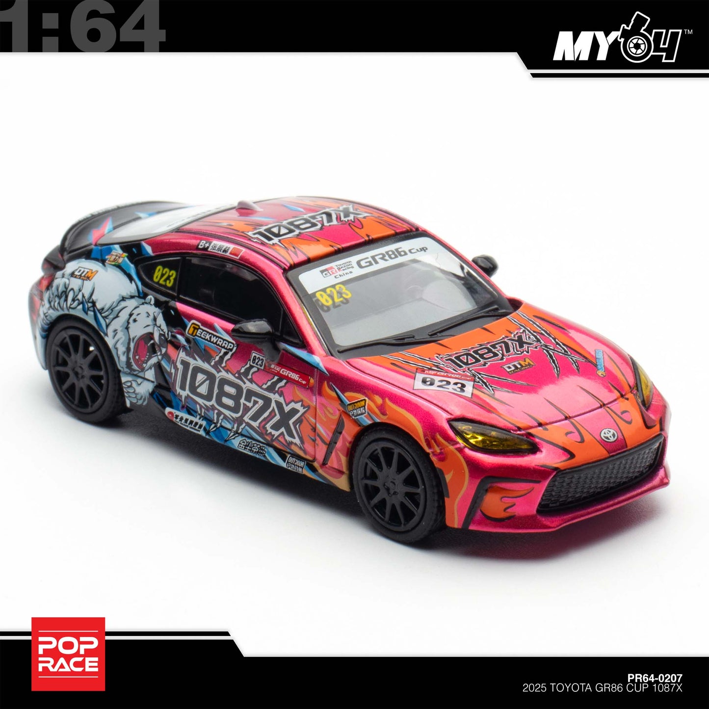 [Pop Race] 1:64 1087X Toyota GR86 CUP