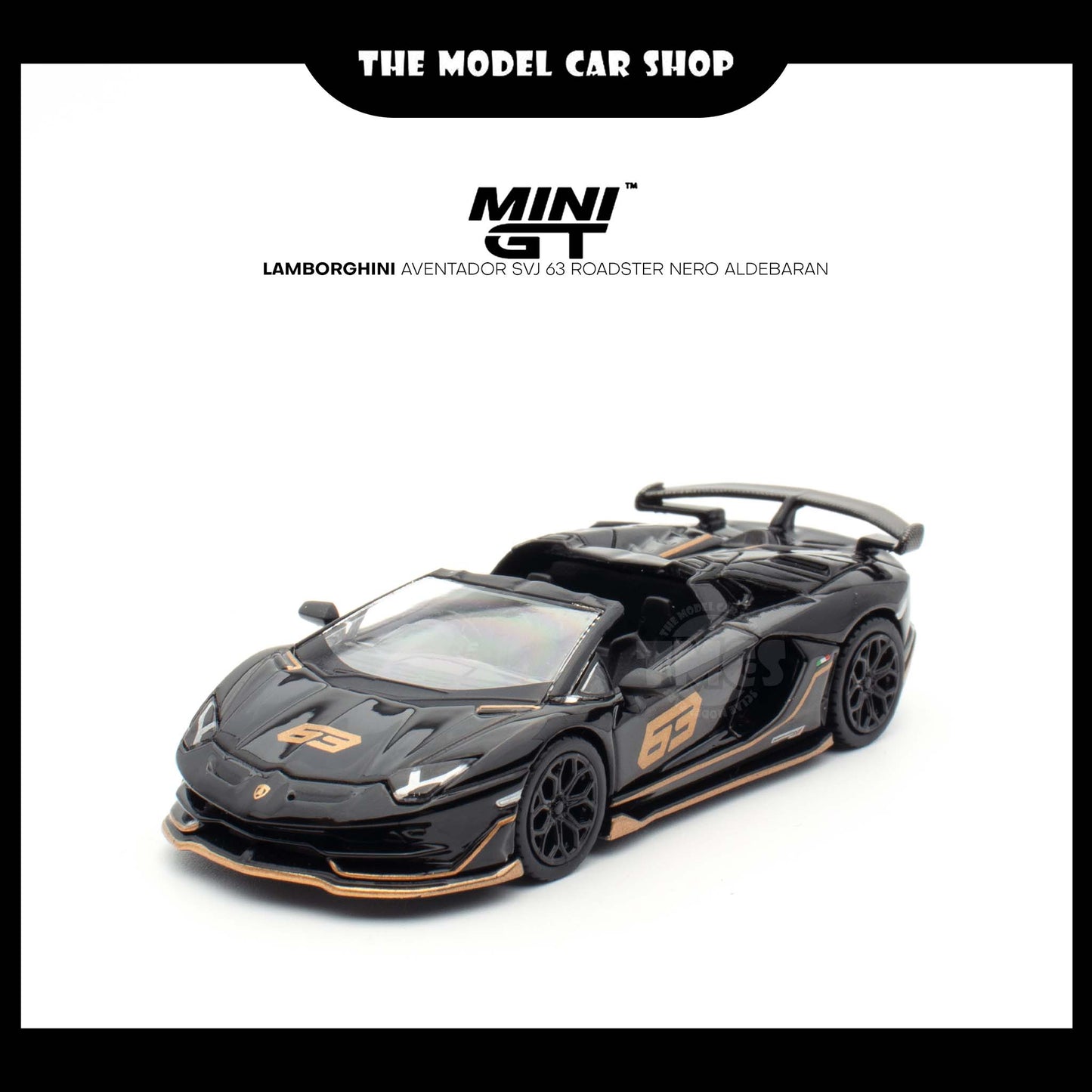 [MINI GT] Lamborghini Aventador SVJ 63 Roadster Nero Aldebaran