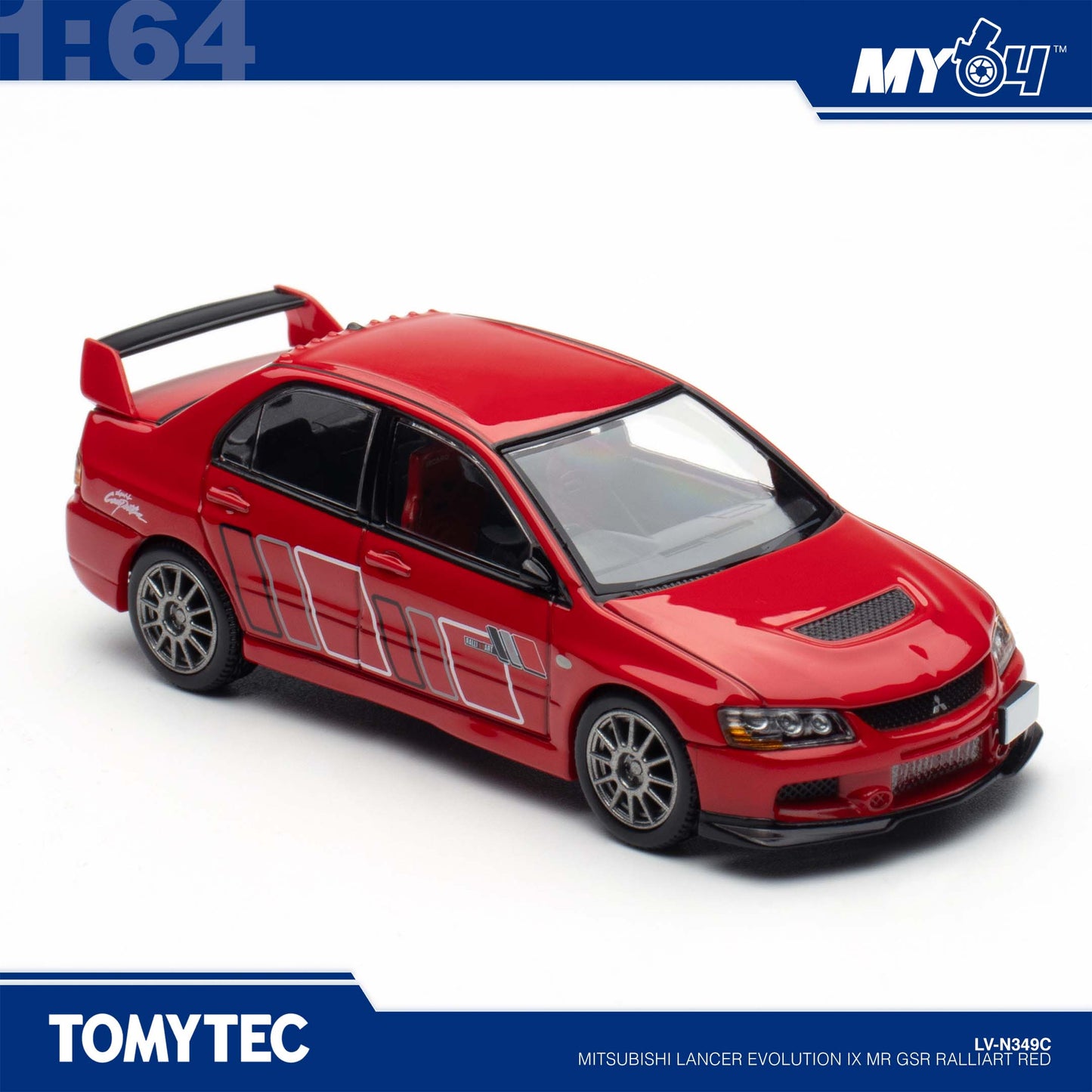 [TLVN] 1:64 Mitsubishi Lancer Evolution IX Mr GSR Ralliart - Red