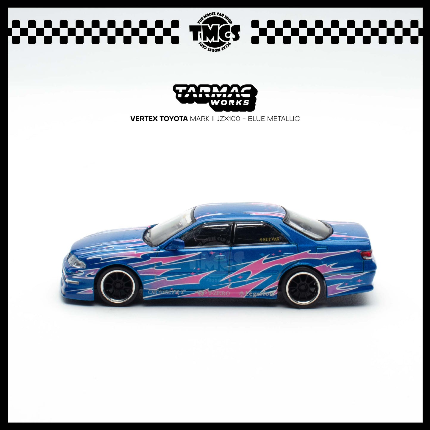[Tarmac Works] 1:64 Vertex Toyota Mark II JZX100 - Blue Metallic