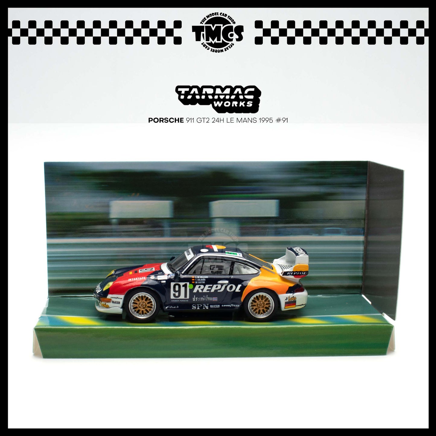 [Tarmac Works] 1:64 Porsche 911 GT2 24h LE MANS 1995 #91