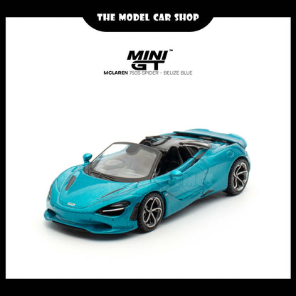 [MINI GT] McLaren 750S Spider - Belize Blue