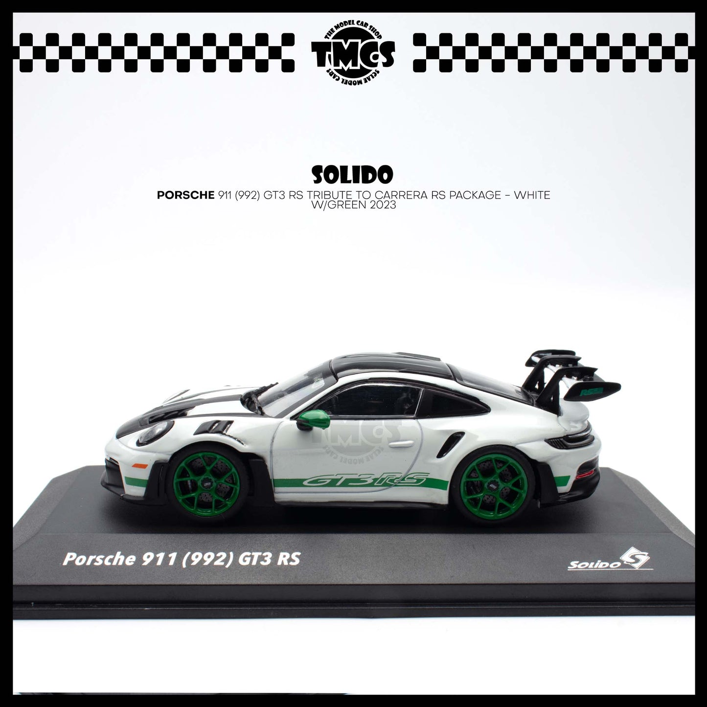 [Solido] 1:43 Porsche 911 (992) GT3 RS Tribute to Carrera RS Package - White w/Green 2023