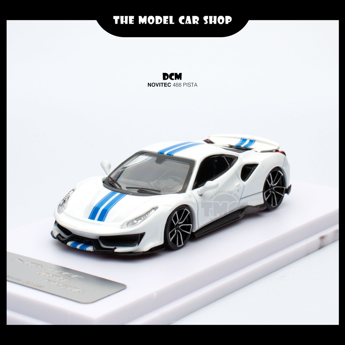 [DCM] Novitec 488 Pista - White with Blue Stripe