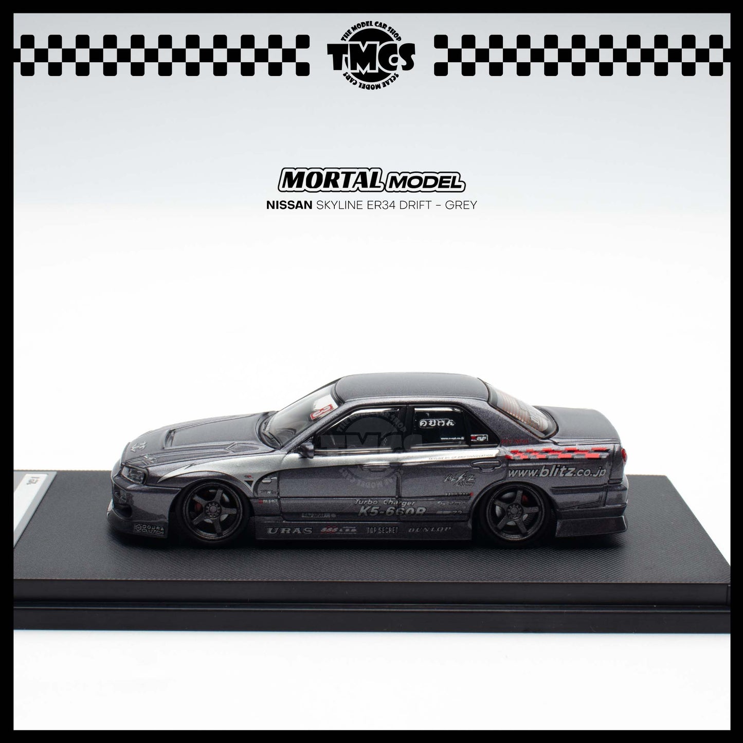 [Mortal] 1:64 Nissan Skyline ER34 Drift - Grey