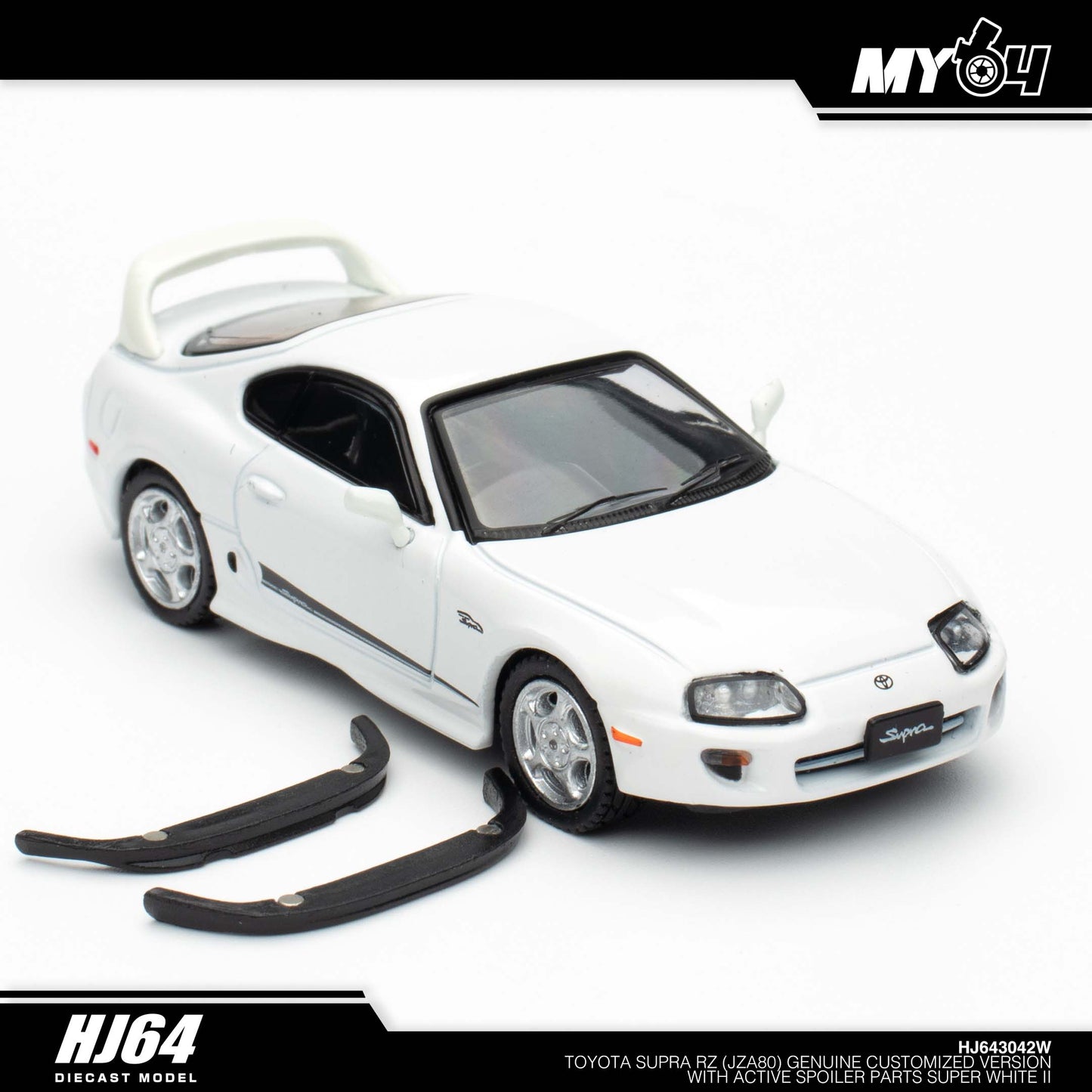 [Hobby Japan] Toyota SUPRA RZ (JZA80) GENUINE CUSTOMIZED VERSION with Active Spoiler Parts - Super White II