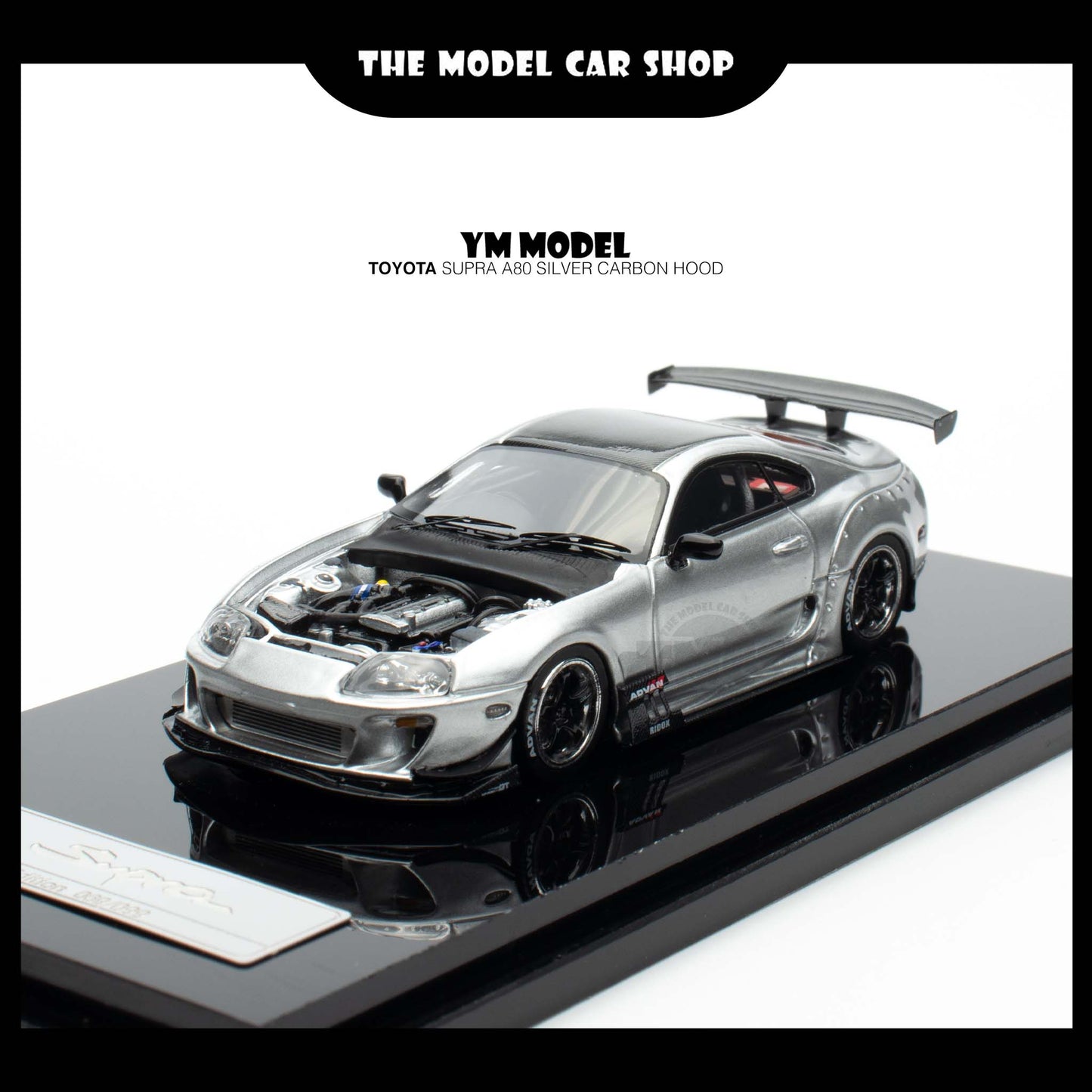 [YM Model] Toyota Supra A80 - Silver Carbon Hood