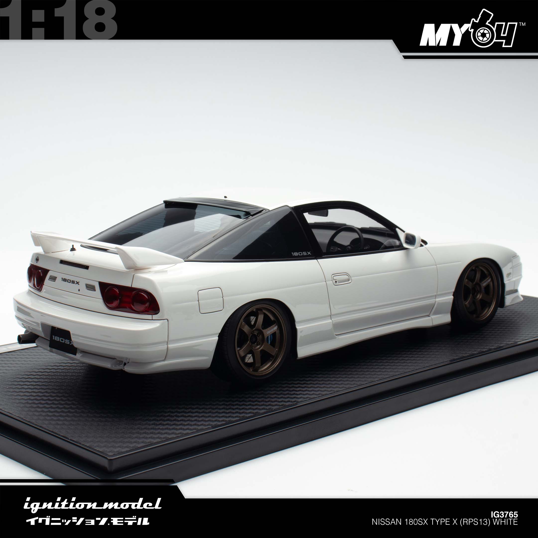 Ignition Model] 1:18 Nissan 180SX Type X (RPS13) - White | The