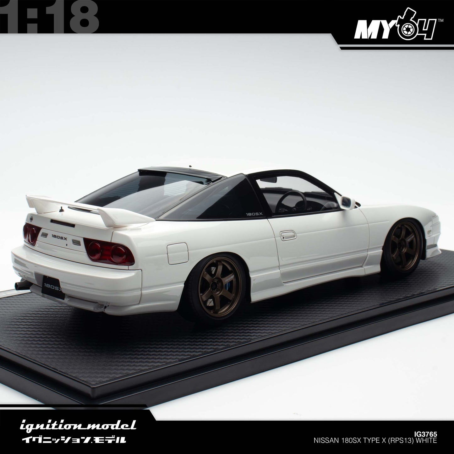 [Ignition Model] 1:18 Nissan 180SX Type X (RPS13) - White