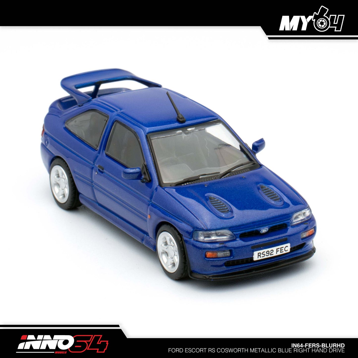 [INNO64] Ford Escort RS Cosworth - Metallic Blue (RHD)