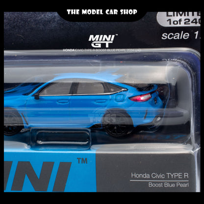 [MINI GT] Honda Civic Type R Boost - Blue Pearl 2023 (Mijo Exclusive)