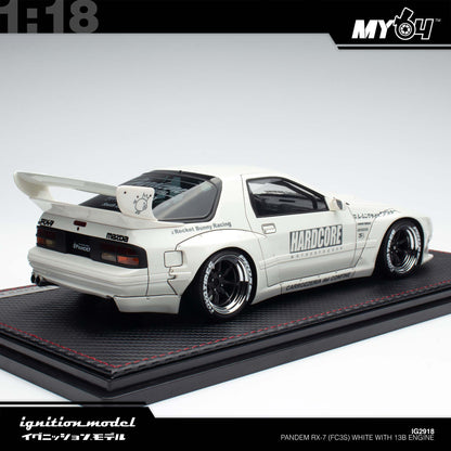 [Ignition Model] Pandem RX-7 (FC3S) - White With 13B Engine