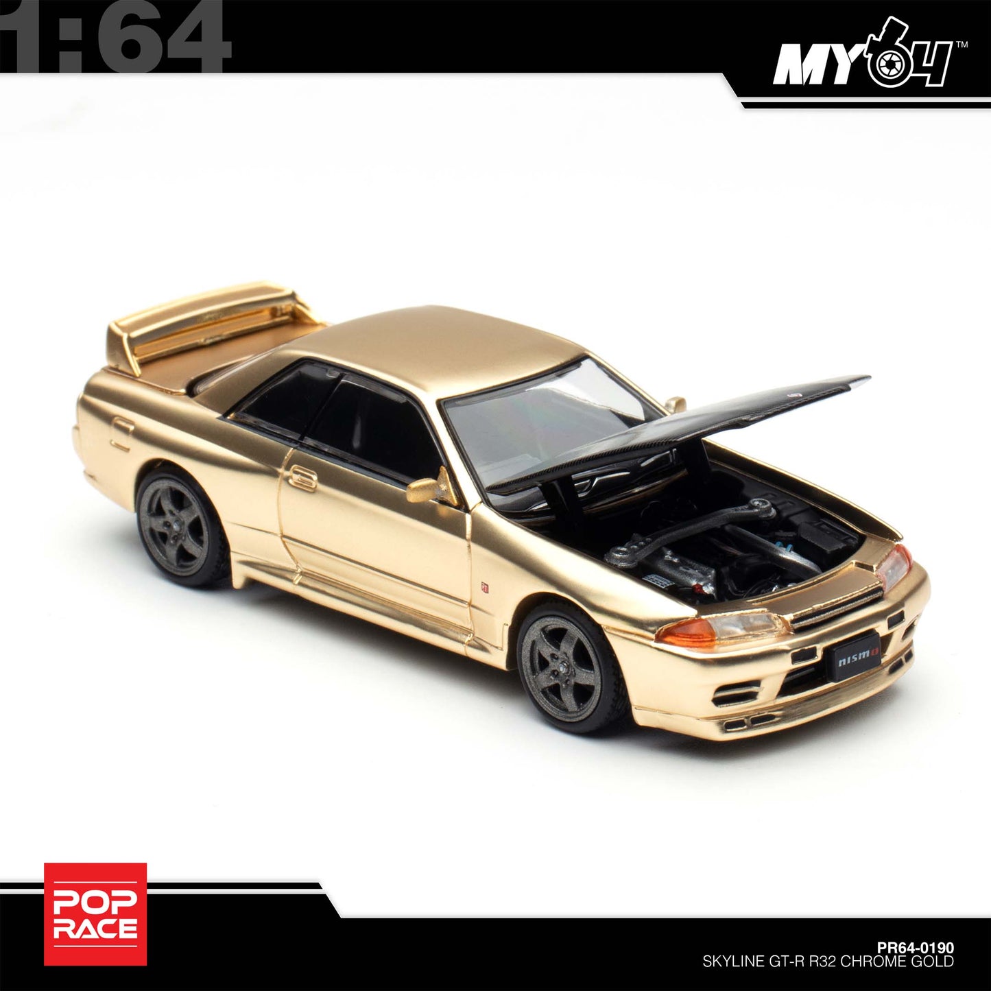 [Pop Race] Nissan Skyline GT-R R32 - Chrome Gold (TASKL25)
