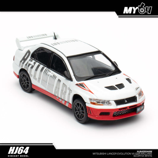 [Hobby Japan] Mitsubishi Lancer Evolution 7 GSR RALLIART -  Scortia White