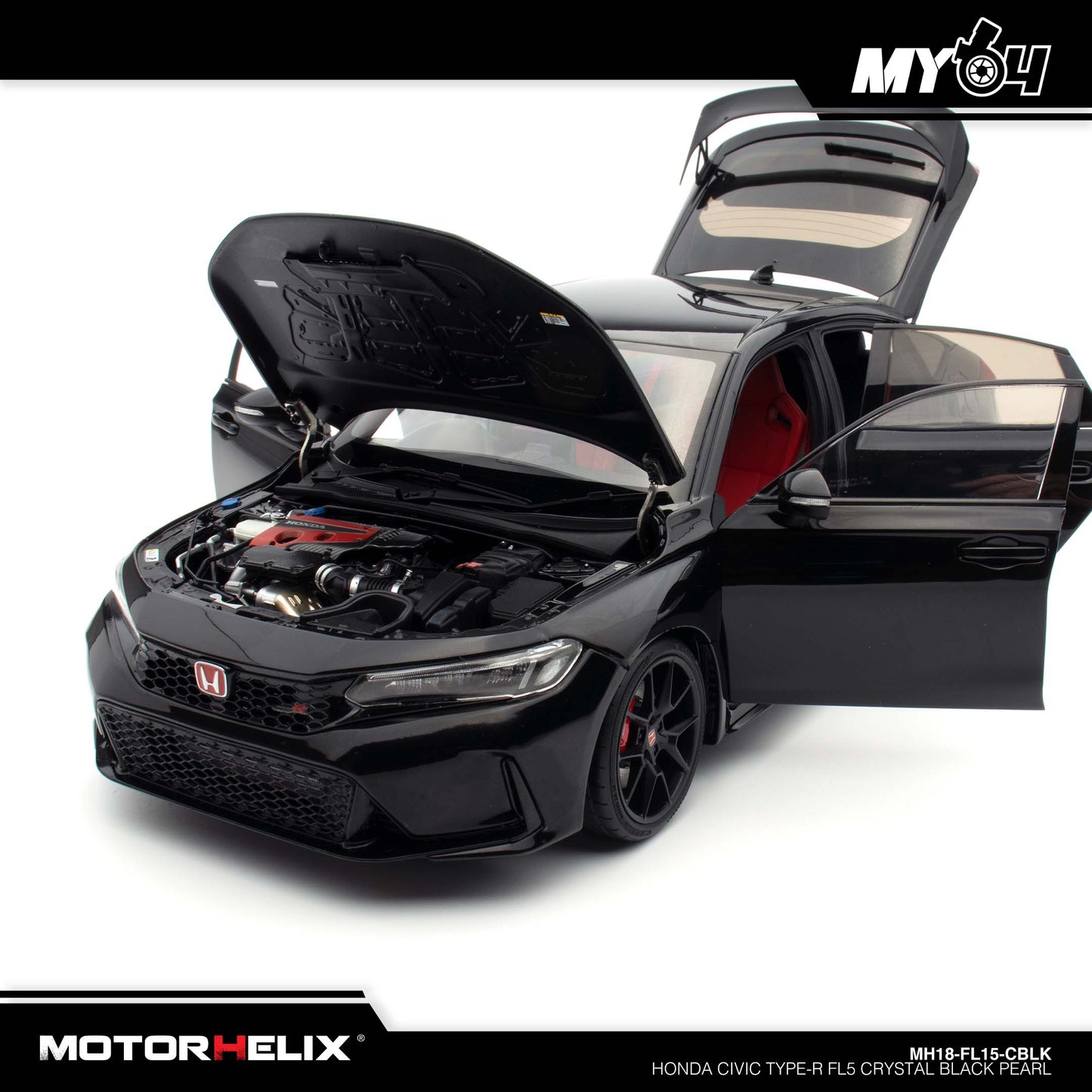 [Motorhelix] 1/18 Honda Civic Type-R FL5 - Crystal Black Pearl