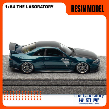 [The Laboratory] 1:64 Garage Active R33 Widebody Concept A - Montego Blue Carbon Bonnet