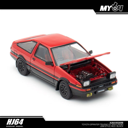 [Hobby Japan] Toyota SPRINTER TRUENO GT APEX (AE86) JDM Style ( Functional Engine Hood) - Red / Black