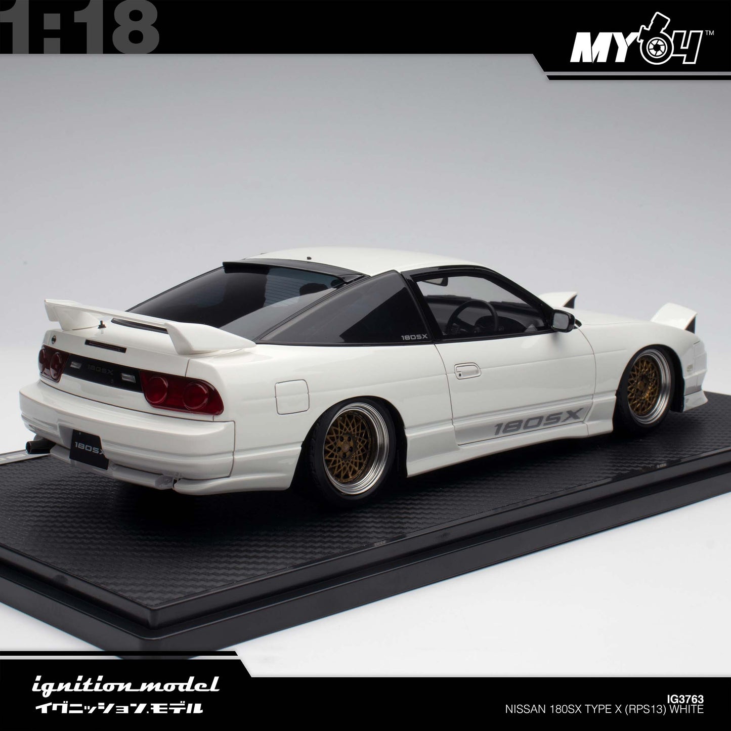 [Ignition Model 1:18 Nissan 180SX Type X (RPS13) - White