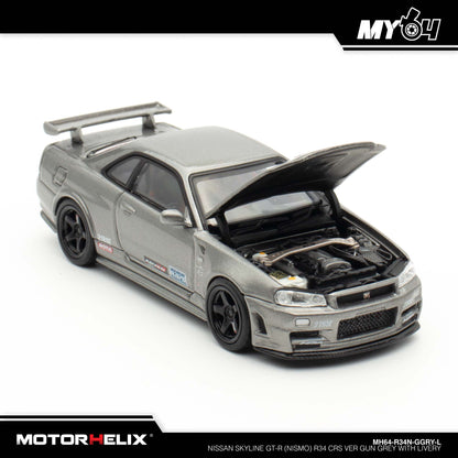 [Motorhelix] Nissan Skyline GT-R (Nismo) R34 CRS VER - Gun Grey with Livery