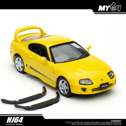 [Hobby Japan] Toyota SUPRA RZ (JZA80) GENUINE CUSTOMIZED VERSION with Active Spoiler Parts - Super Bright Yellow