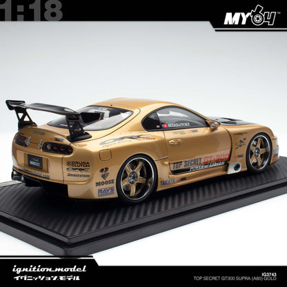 [Ignition Model] 1:18 Top Secret GT300 Supra (A80) - Gold