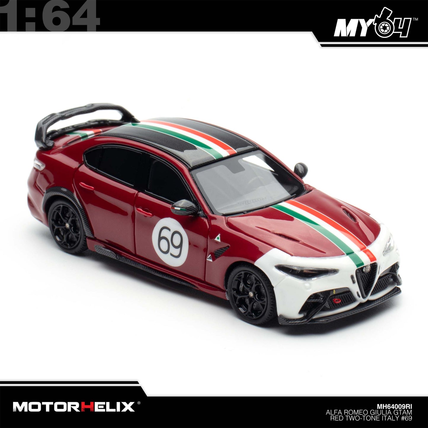 [Motorhelix] Alfa Romeo Giulia GTAm - Red Two-Tone/Italy