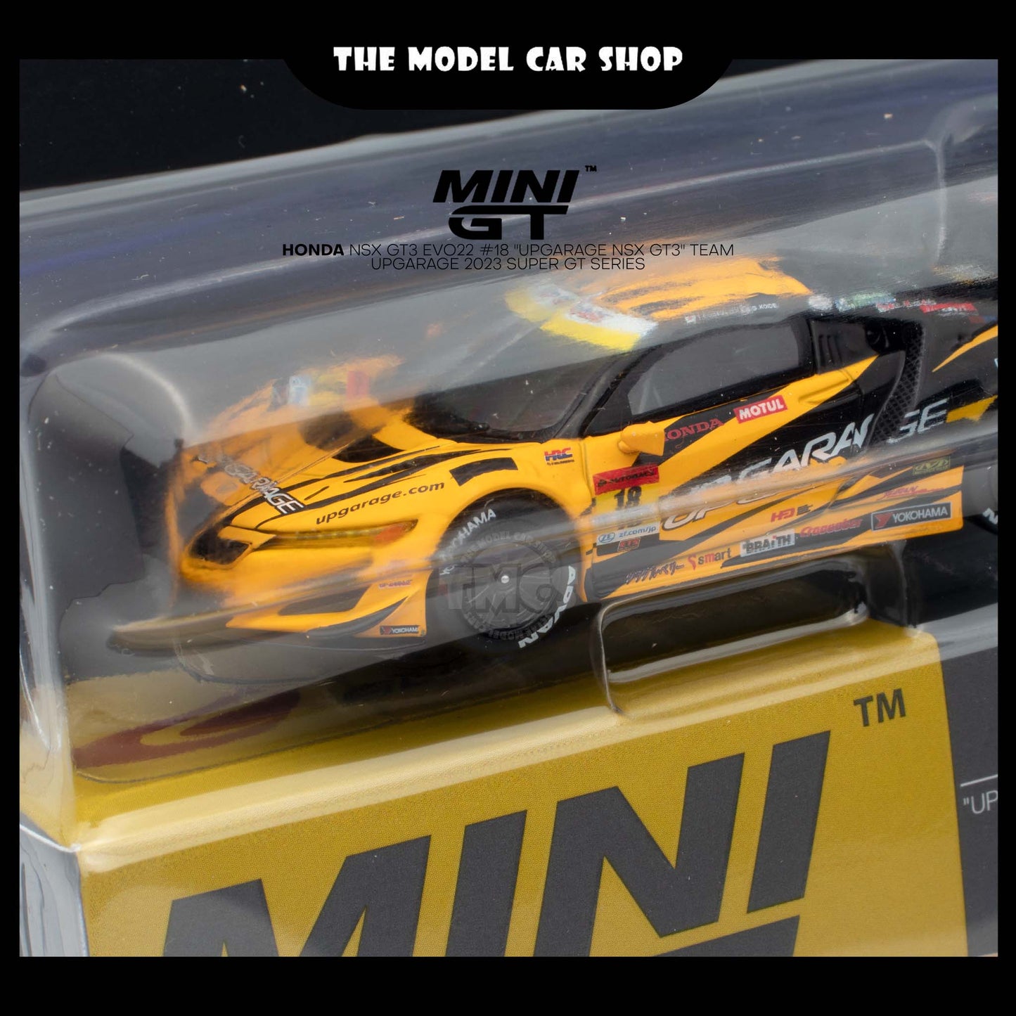 [MINI GT] Honda NSX GT3 EVO22 #18 "UPGARAGE NSX GT3" TEAM UPGARAGE 2023 SUPER GT SERIES