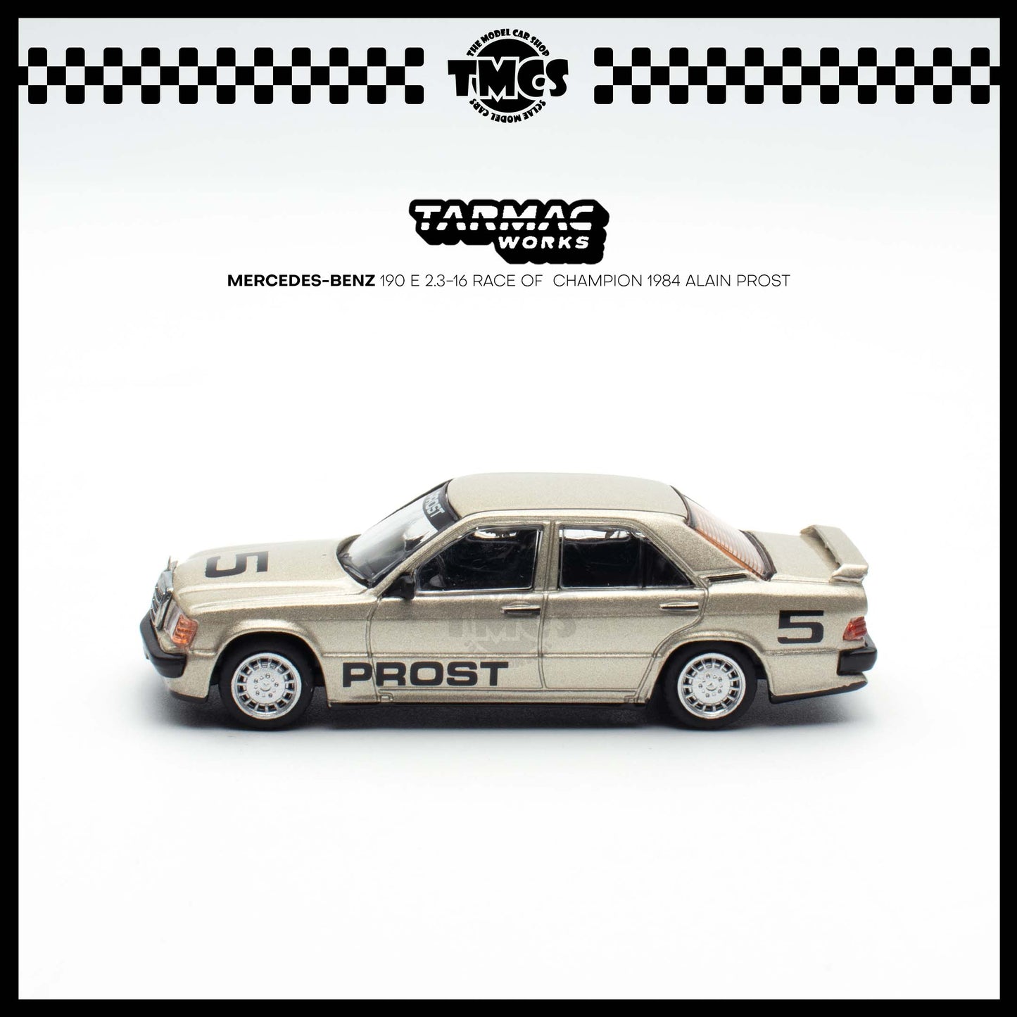 [Tarmac Works] 1:64 Mercedes-Benz 190 E 2.3-16 Race of  Champion 1984 Alain Prost